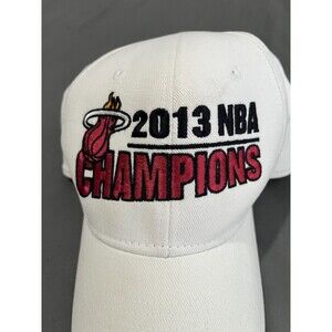 Miami Heat 2013 NBA Champions Hat White Adjustable Cap